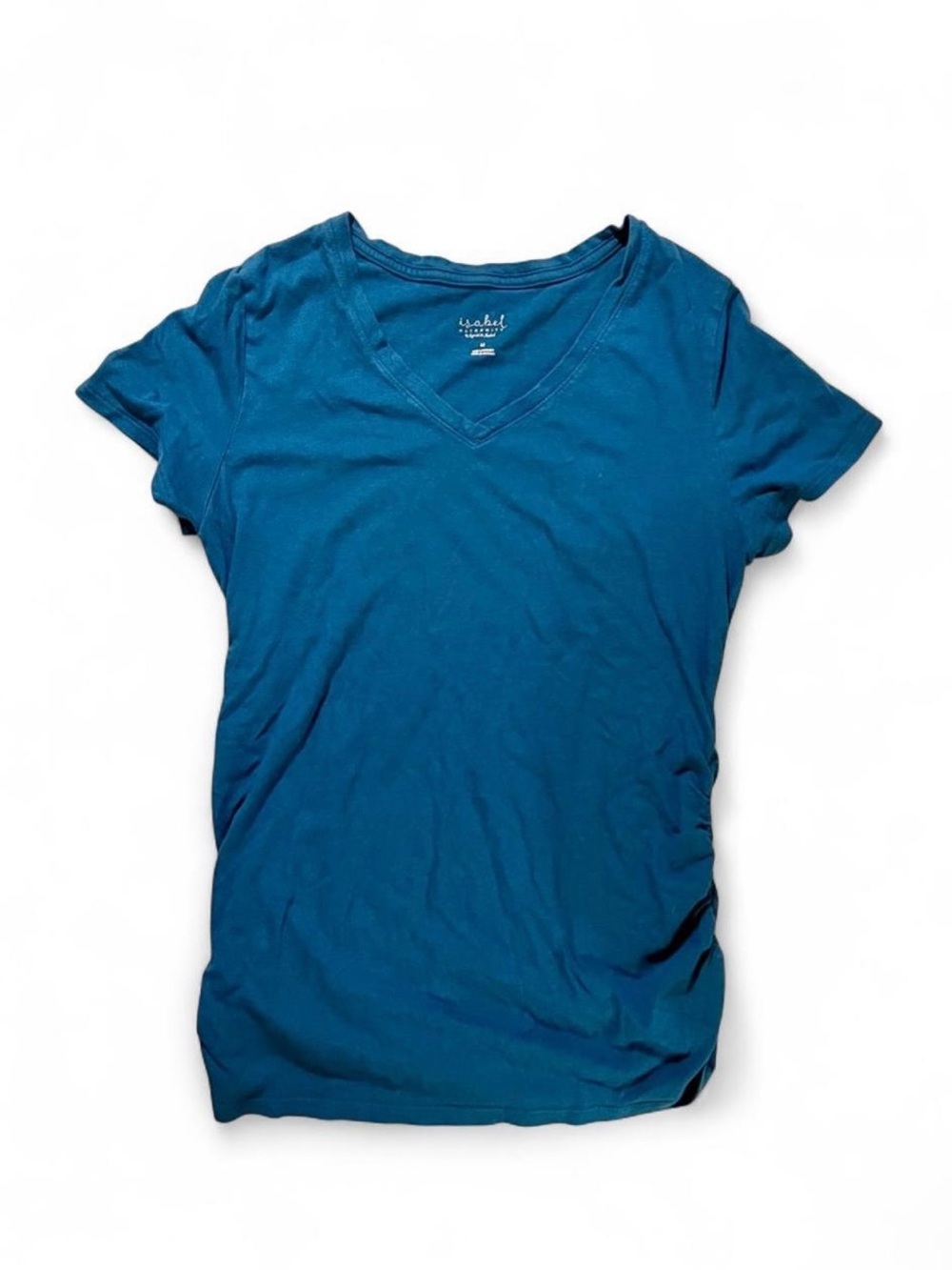 Isabel Maternity by Ingrid & Isabel Turquoise Blue V-neck T-shirt in a M